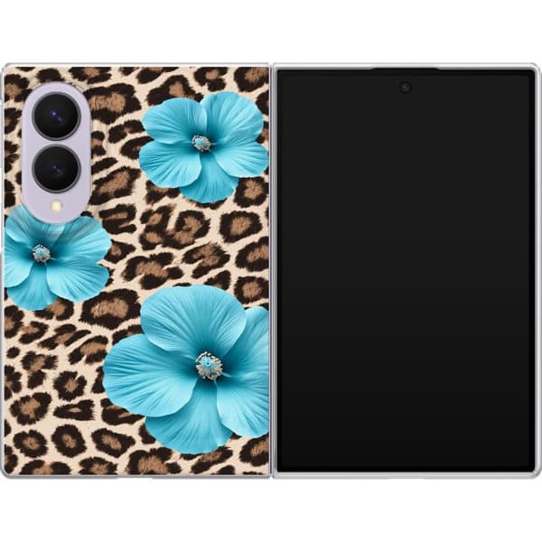 Kompatibelt Mobildeksel til Samsung Galaxy Z Fold8 Brun blomsterleopard brun