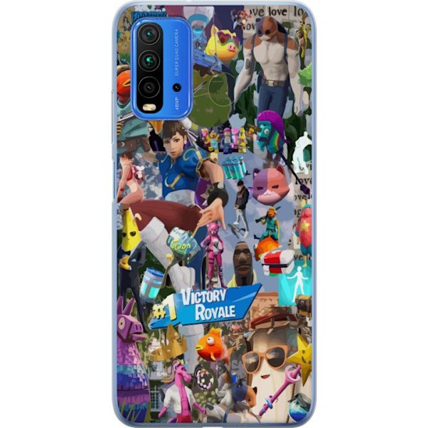 Xiaomi Redmi Note 9 4G Gennemsigtig cover Fortnite