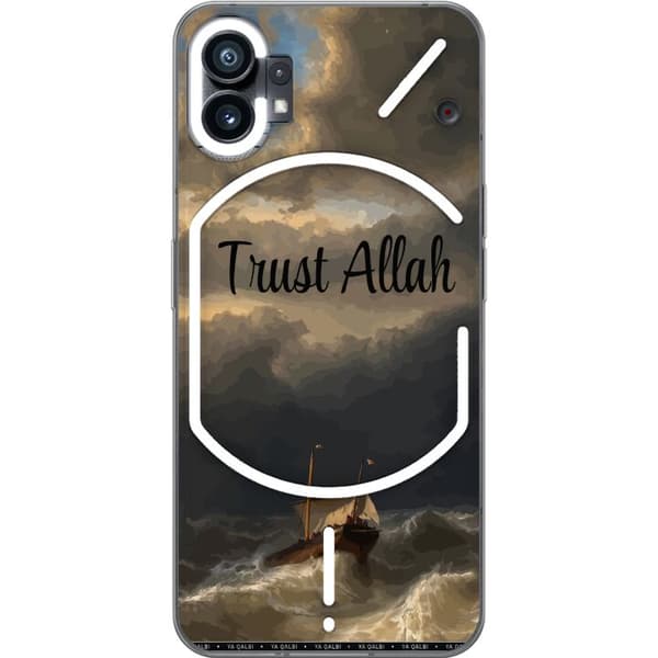 Kompatibelt Mobildeksel til Nothing Phone (1) Trust Allah över stormigt hav brun