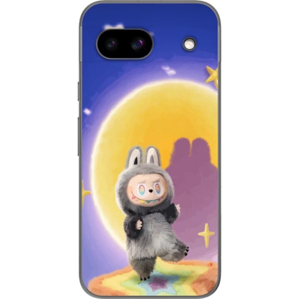 Google Pixel 8a Läpinäkyvä kuori Labubu Neon Pop - Neonväri pop-taiteen hirviö