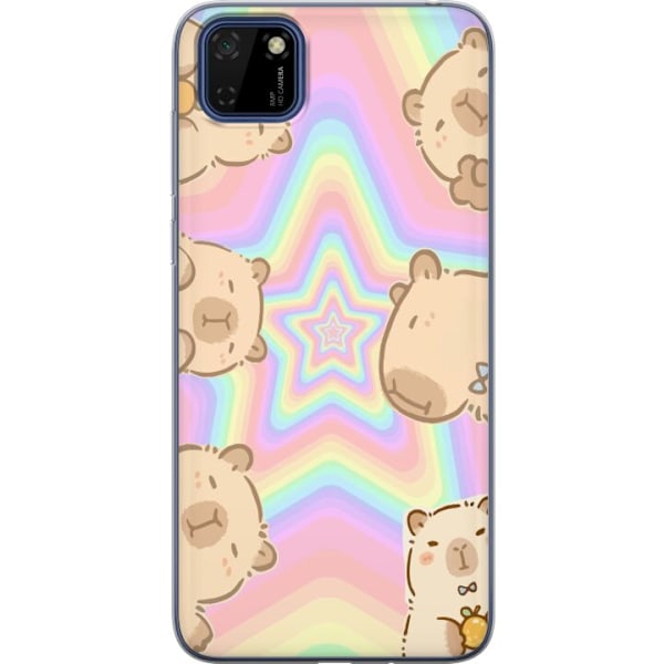 Huawei Y5p Läpinäkyvä kuori Kawaii Capybara Galaxy Söpö A