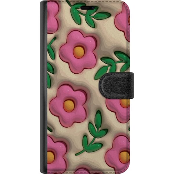 Motorola Moto G34 Lommeboketui Boblende Blomster