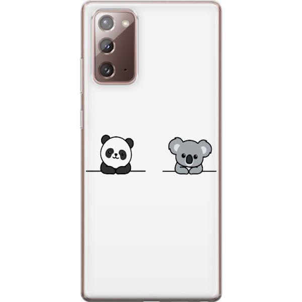 Samsung Galaxy Note20 Gjennomsiktig deksel Panda Koala