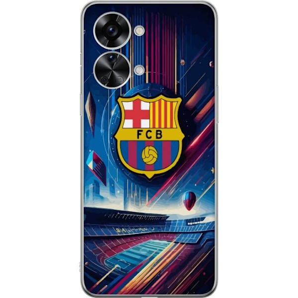 OnePlus Nord 2T Genomskinligt Skal FC Barcelona