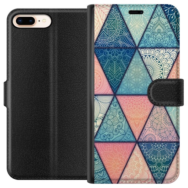 Apple iPhone 8 Plus Tegnebogsetui Mandala Trekanter
