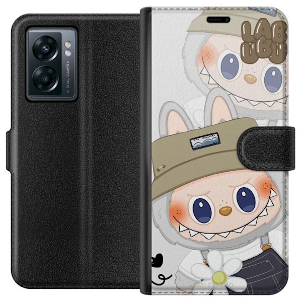 OnePlus Nord N300 Lompakkokotelo Labubu Minimal Mood - Yksinkertainen ja tyylikäs hirviösuunnittelu