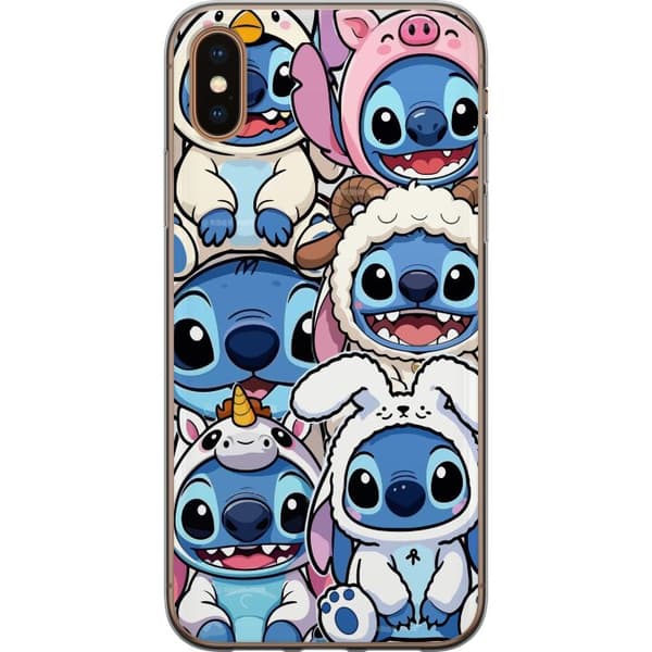 Kompatibelt Mobildeksel til Apple iPhone XS Stitch Disney Lilo Stitch blå alien søt figur