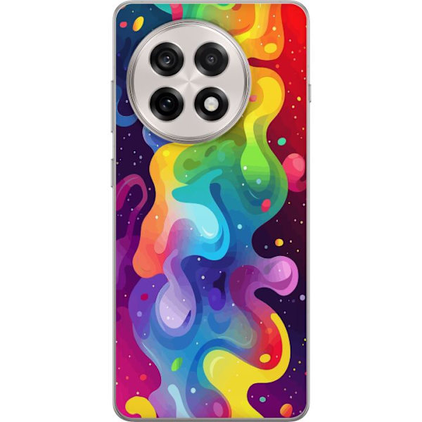 OnePlus 13R Genomskinligt Skal Color Splash Abstrakt Konst Design Färgstarkt Mönster Modern Populär Väggkonst Grafiskt Trend