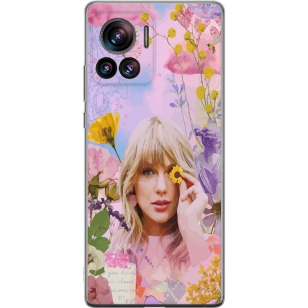 Motorola Edge 30 Ultra Genomskinligt Skal Taylor Swift - Blomm