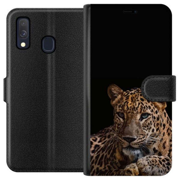 Samsung Galaxy A40 Plånboksfodral Leopard