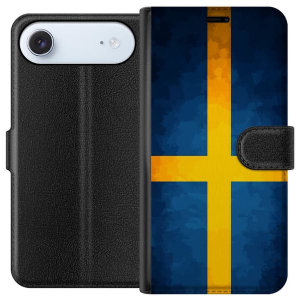 Kompatibelt Lommeboketui til Apple iPhone Air Svenska flaggan blå