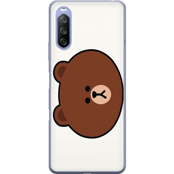 Sony Xperia 10 III Lite Genomskinligt Skal line friends brown