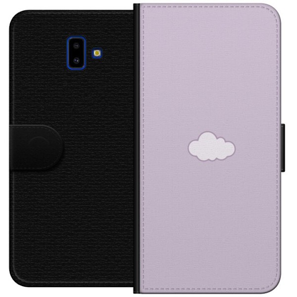 Samsung Galaxy J6+ Plånboksfodral Lila Moln – minimalistisk