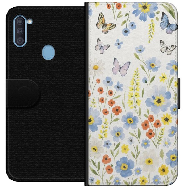 Samsung Galaxy A11 Plånboksfodral Sommarblommor