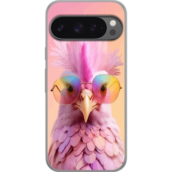 Google Pixel 9 Pro XL Läpinäkyvä kuori Pink Bird