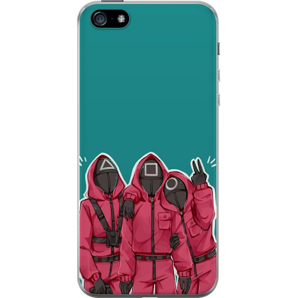 Apple iPhone 5 Läpinäkyvä kuori Squid Game Hahmot Graafinen Suunnittelu Sarjakuvasarjan Hahmot Suosittu TV-Teema Aasialainen Tyyli Jännittävä Tr