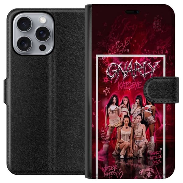Kompatibel Tegnebogsetui til Apple iPhone 16 Pro Max KATSEYE pink