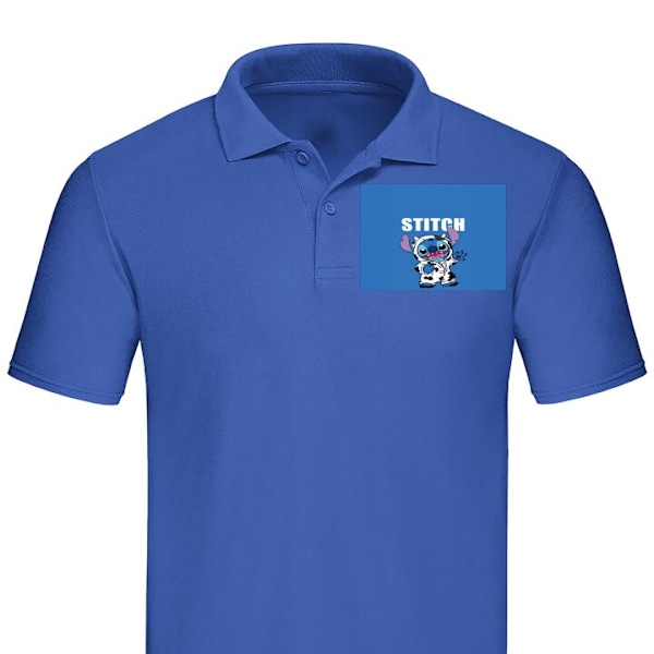 Poloshirt til Voksen | Elegant Poloshirt Sy Blå XX-Large