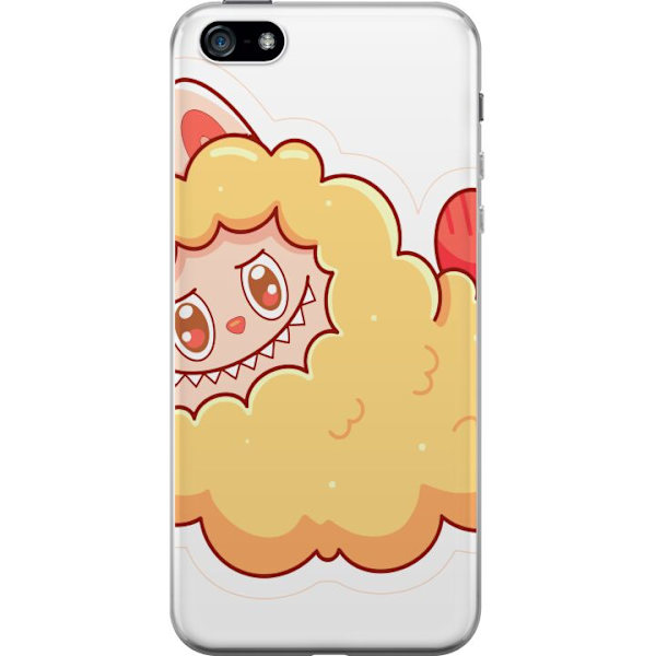 Apple iPhone 5 Genomskinligt Skal Labubu Tvättbjörn Pop Mart Figur Samlarobjekt Söt Design Populärt Motiv Art Toy Kreativ Figurserie