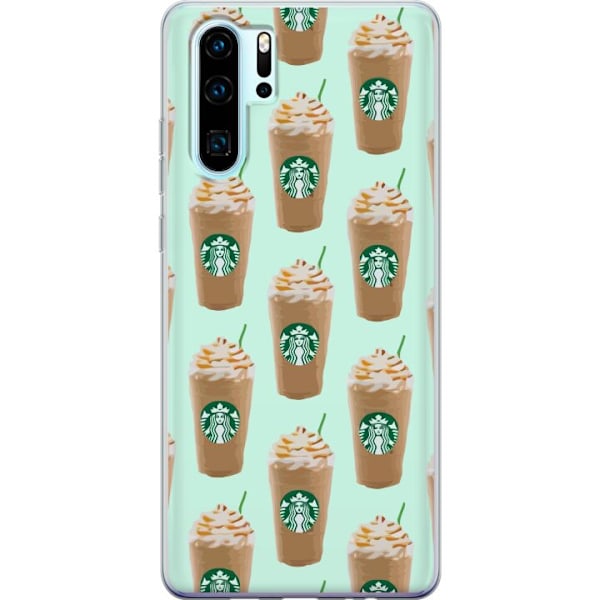 Huawei P30 Pro Genomskinligt Skal Kaffe Mönster