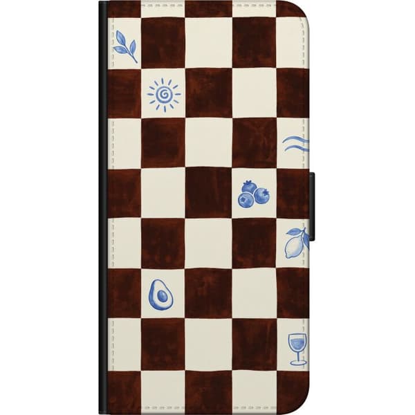 Kompatibelt Plånboksfodral till Huawei P40 lite E Brunt retroschack brun