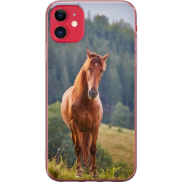Apple iPhone 11 Genomskinligt Skal Hästar