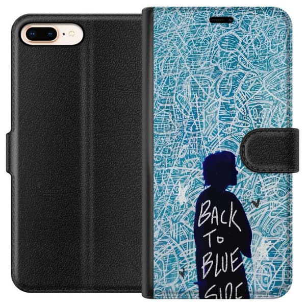 Kompatibelt Lommeboketui til Apple iPhone 7 Plus Back To Blue Side turkis