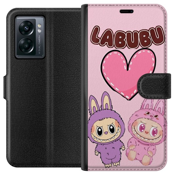 OnePlus Nord N300 Tegnebogsetui Labubu Pink Monster