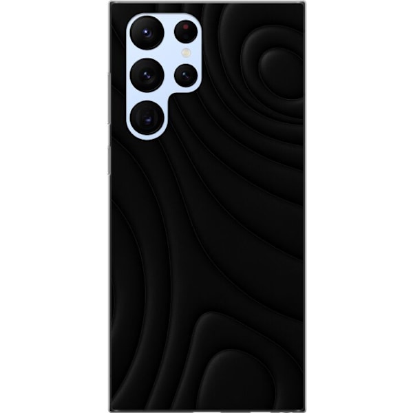 Samsung Galaxy S22 Ultra 5G Genomskinligt Skal Black Waves