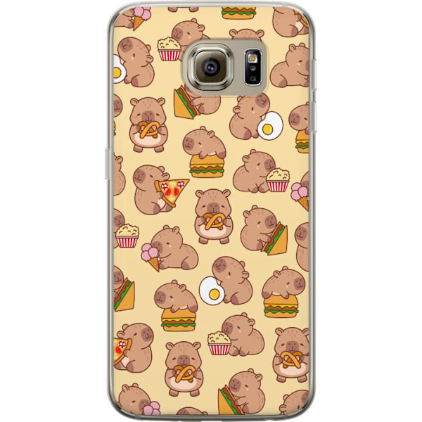 Samsung Galaxy S6 Läpinäkyvä kuori Kawaii capybara puhelinkotelo useilla söpöillä hahmoilla
