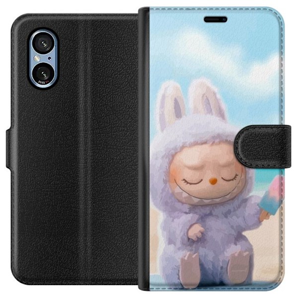 Sony Xperia 5 V Lompakkokotelo Labubu Vaaleanpunainen Tunnelma
