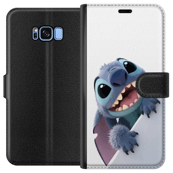 Samsung Galaxy S8 Plånboksfodral Happy Stitch – glad figur med charmig uttryck