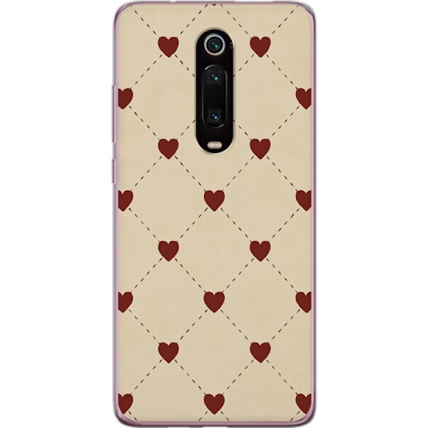 Xiaomi Mi 9T Pro  Läpinäkyvä kuori Sydänverkko
