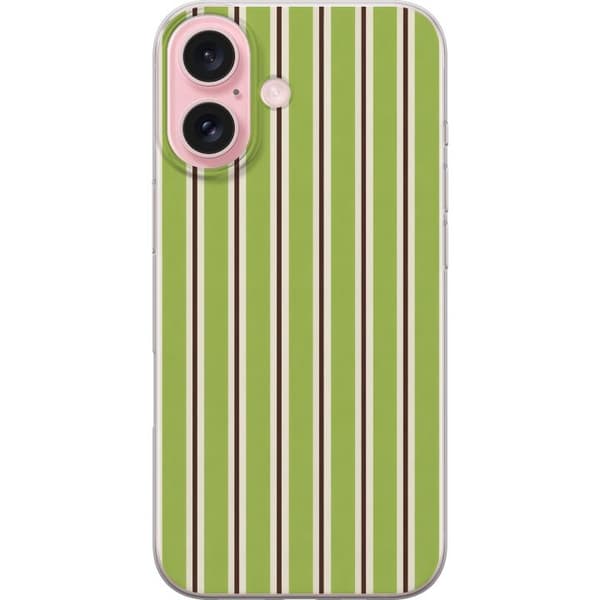 Yhteensopiva Puhelinkuori Apple iPhone 16 Matcha Stripe vihreä