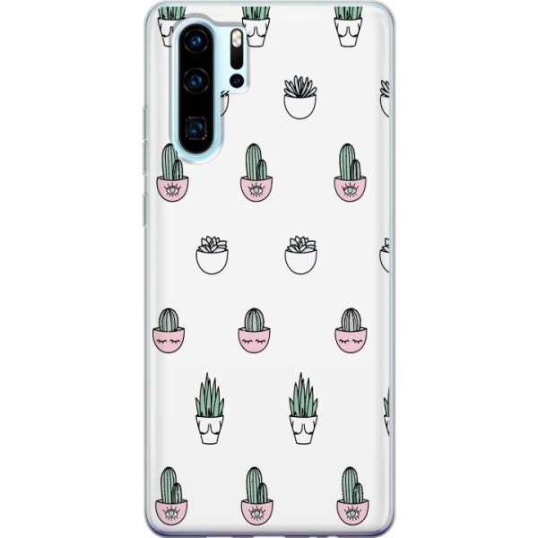 Huawei P30 Pro Gennemsigtig cover Kaktus Mönster
