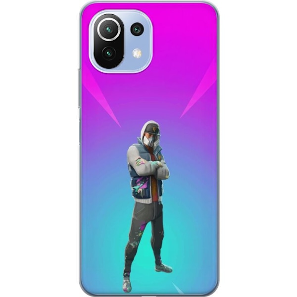 Xiaomi 11 Lite 5G NE Läpinäkyvä kuori musta ritari fortnite