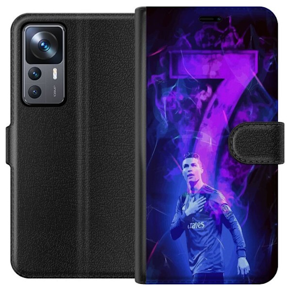 Xiaomi 12T Pro Tegnebogsetui Ronaldo 7 - Fodboldlegende i Handling for Fans