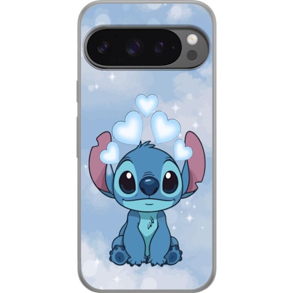Google Pixel 9 Pro XL Genomskinligt Skal Stitch Hoppande Glädje – Rolig Design för Present
