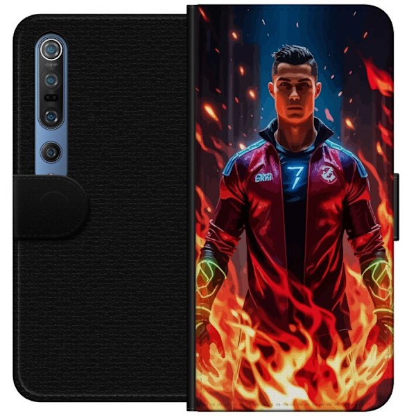 Xiaomi Mi 10 Pro 5G Tegnebogsetui Ronaldo Inferno - fodboldhelt i flammer