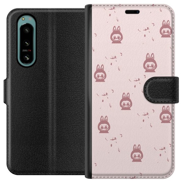 Sony Xperia 5 IV Tegnebogsetui Labubu Neon Pop - Neonfarvet pop art monster