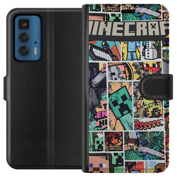Motorola Edge 20 Pro Plånboksfodral Minecraft Art