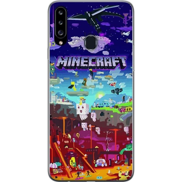 Kompatibelt Mobilskal till Samsung Galaxy A20s MineCraft