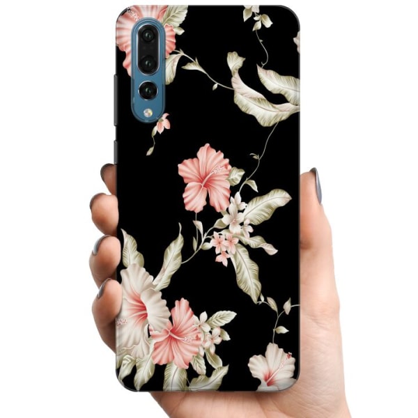 Huawei P20 Pro TPU Mobildeksel Blomster