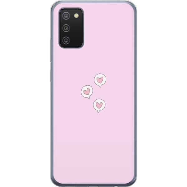 Samsung Galaxy A02s Gennemsigtig cover Hjerter i bobler