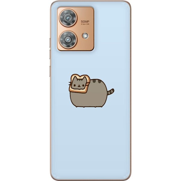 Motorola Edge 40 Neo Läpinäkyvä kuori Cat Loaf