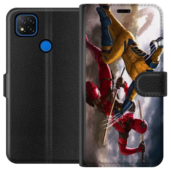 Xiaomi Redmi 9C Lompakkokotelo Wolverine Deadpool