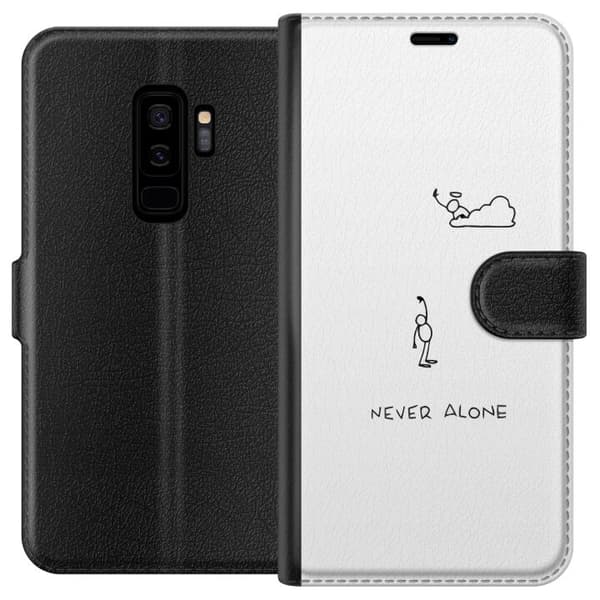 Kompatibelt Plånboksfodral till Samsung Galaxy S9+ Aldrig Ensam