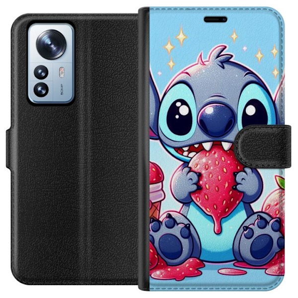 Xiaomi 12 Pro Lompakkokotelo Strawberry Stitch