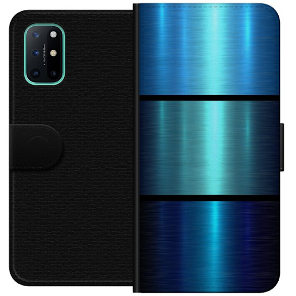 OnePlus 8T Lommeboketui Blå Metalliske Striper