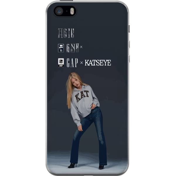 Kompatibelt Mobilskal till Apple iPhone SE (2016) KATSEYE blond modebild grå